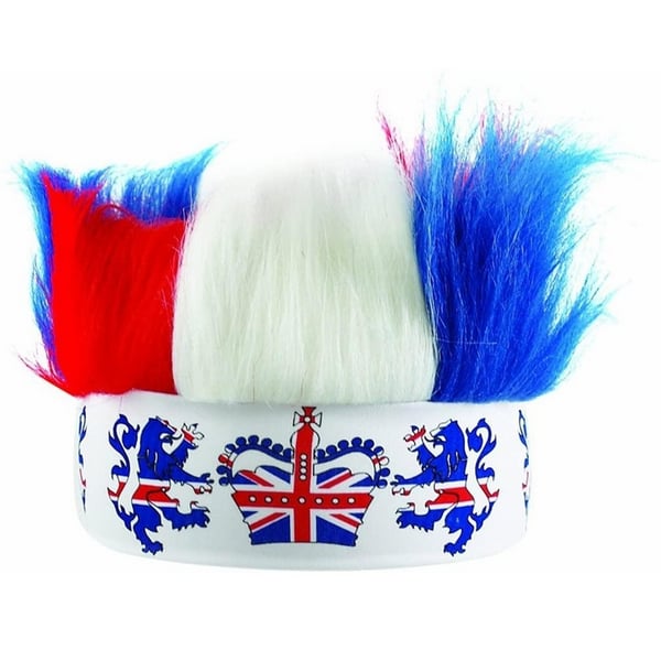 Amscan Unisex Adult Best Of British Headband With Hair