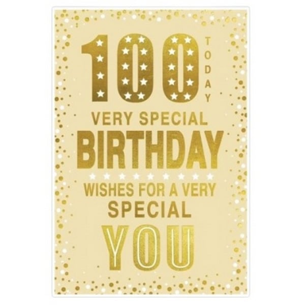Simon Elvin 100th Birthday Greetings Card (Pack of 6)