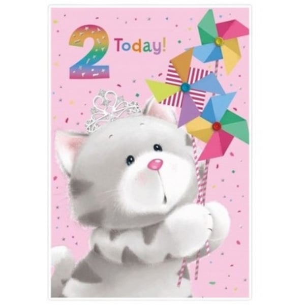 Simon Elvin Cat 2nd Birthday Greetings Card (Pack of 6)