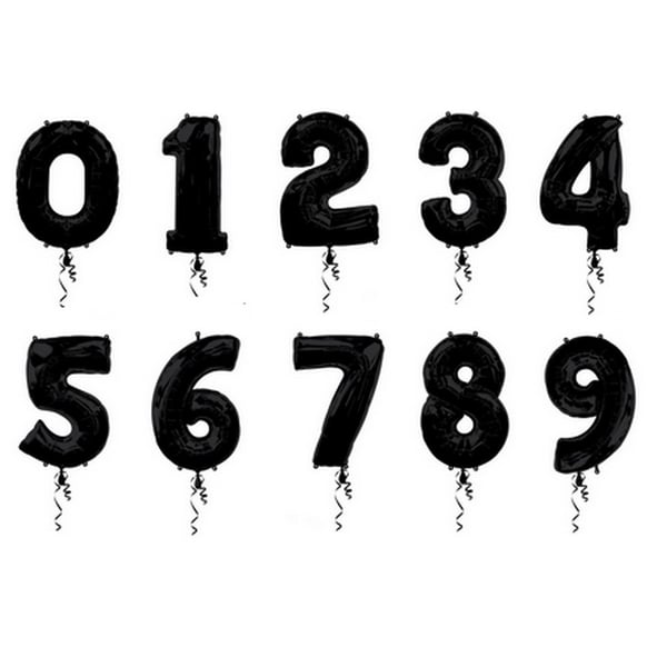 Amscan Sorte supershape nummerballoner