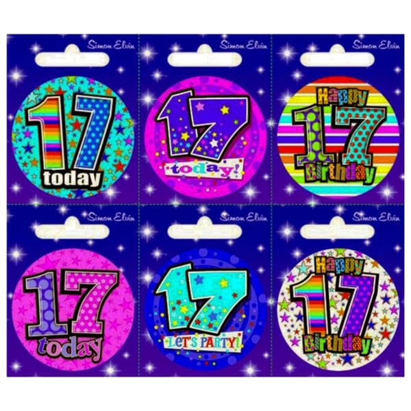 Simon Elvin Various Ages (1-17) Small Badges (Pack Of 6)