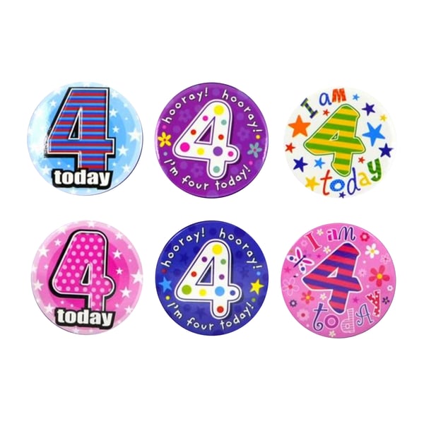 Simon Elvin Various Ages (1-17) Small Badges (Pack Of 6)