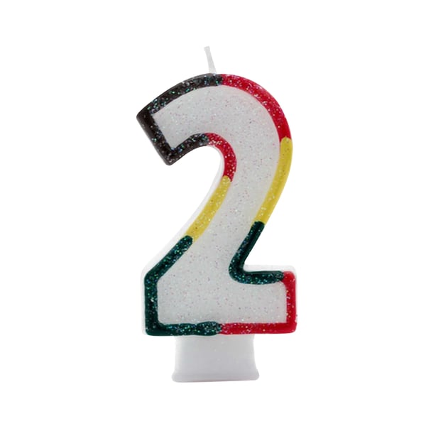 Apac Multicoloured Birthday/Anniversary Number Candles (Pack Of 6)