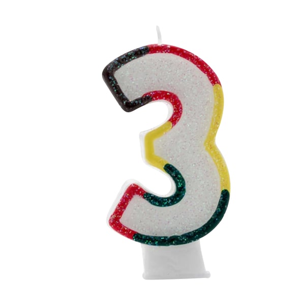 Apac Multicoloured Birthday/Anniversary Number Candles (Pack Of 6)
