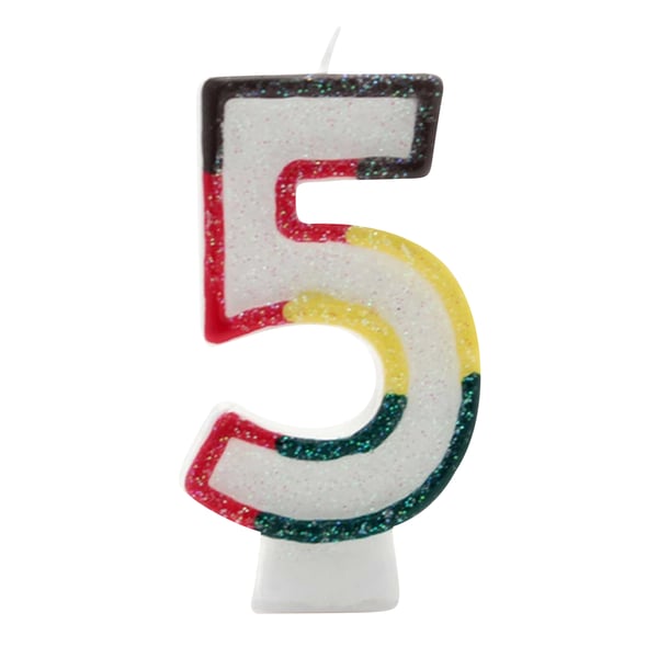 Apac Multicoloured Birthday/Anniversary Number Candles (Pack Of 6)