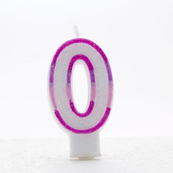 Apac Pink fødselsdag/jubilæum nummerlys (pakke med 6)