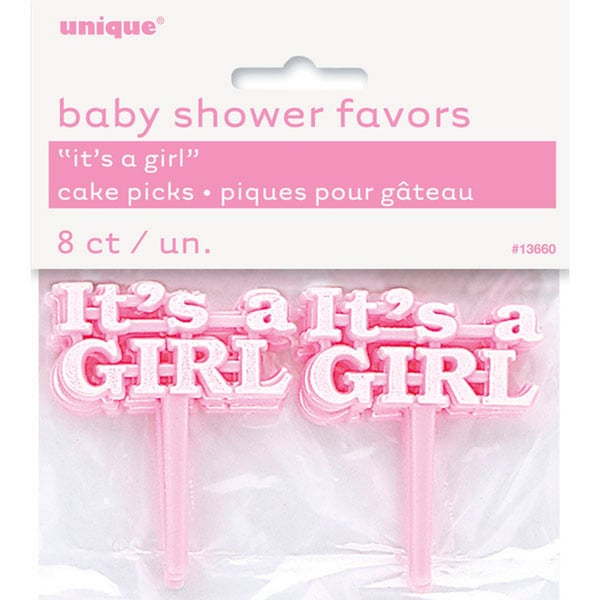 Unique Party Det er en dreng/pige Baby Shower Cake Picks (pakke med 8)