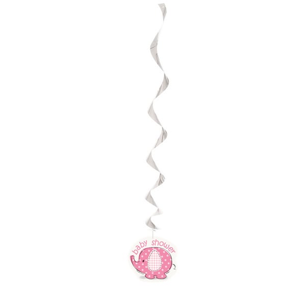 Unique Party Elefant Design Baby Shower Swirl Dekoration (pakke med 3)