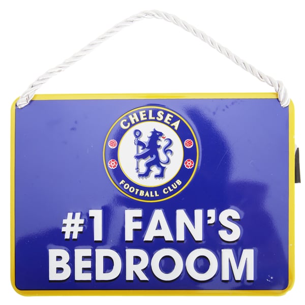 Chelsea FC:n virallinen ykkösfanin jalkapalloseuran makuuhuonekyltti