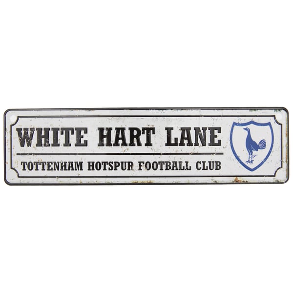Tottenham Hotspur FC Official Retro White Hart Lane Football Crest Bedroom Window Sign