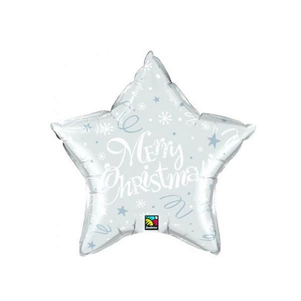 Qualatex Glædelig jul stjerneformet festlig folieballon