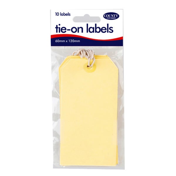 County Stationery Tie On Parcel Labels (12 Packs Of 10)