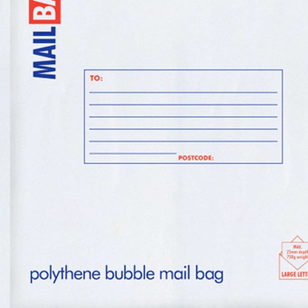 County Stationery Polythene Bubble Envelope Mail Bags (Pack Of 10)