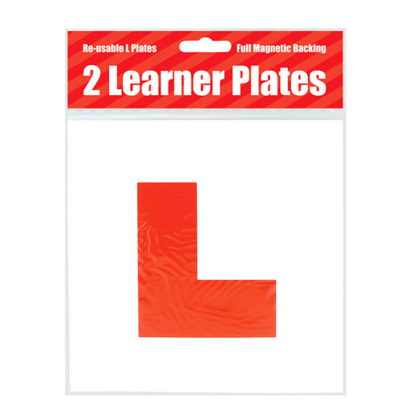County Stationery Magnetic Red Learner Driver L Plates (Pack Of 2)