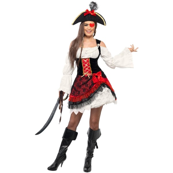 Smiffys Womens/Ladies Glamorous Pirate Costume Set