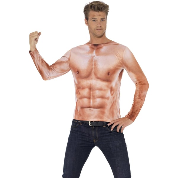 Smiffys Mens Realistic Muscle Top
