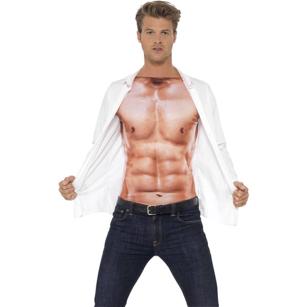 Smiffys Mens Realistic Muscle Top