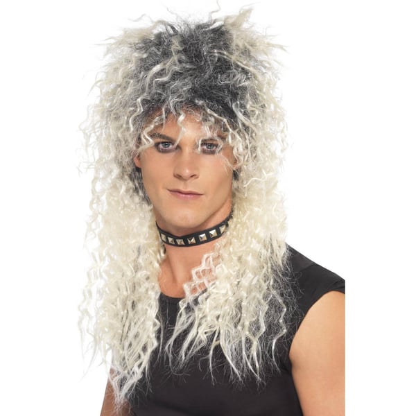 Smiffys Mens Hard Rocker Two Tone Wig