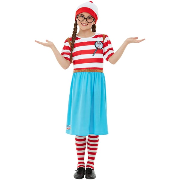 Wheres Wally? Girls Deluxe Wenda Costume Set