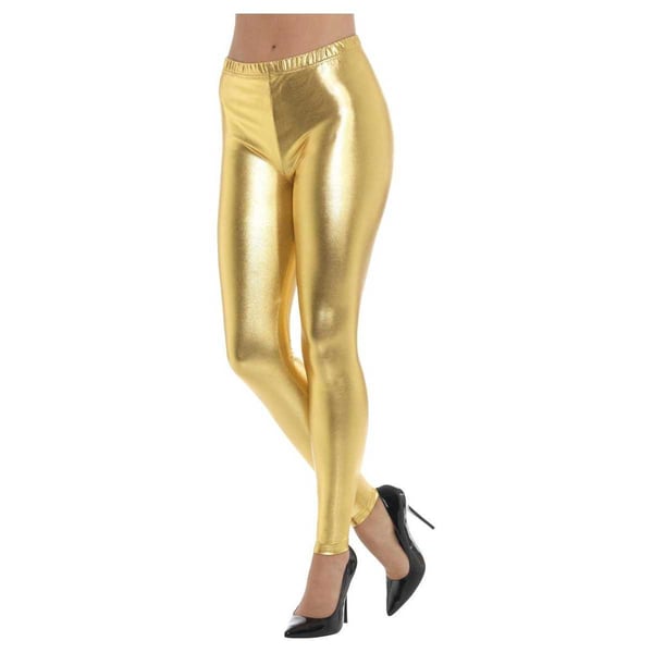 Smiffys Womens/Ladies 80s Disco Metallic Leggings