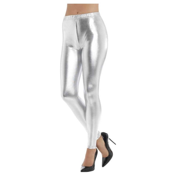 Smiffys Womens/Ladies 80s Disco Metallic Leggings