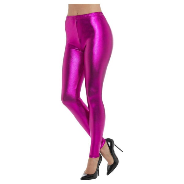 Smiffys Womens/Ladies 80s Disco Metallic Leggings