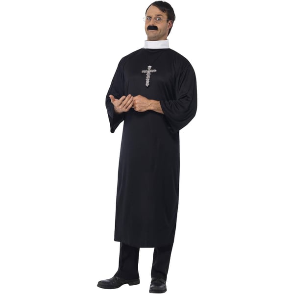 Smiffys Mens Priest Costume Set