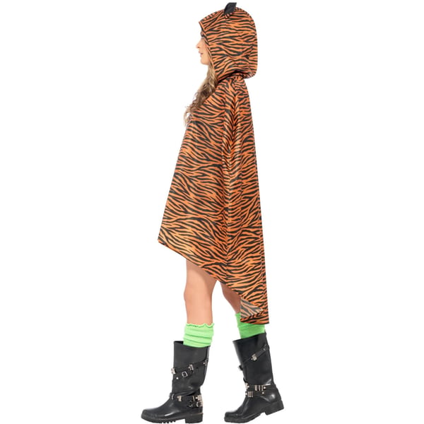 Smiffys Unisex Adult Tiger Print Party Poncho