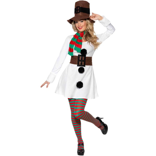 Smiffys Womens/Ladies Miss Snowman Costume Set