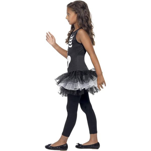 Smiffys Girls Skeleton Costume Tutu Dress