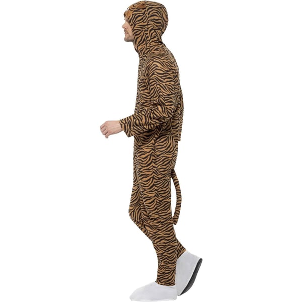 Smiffys Unisex Adult Tiger Costume Jumpsuit