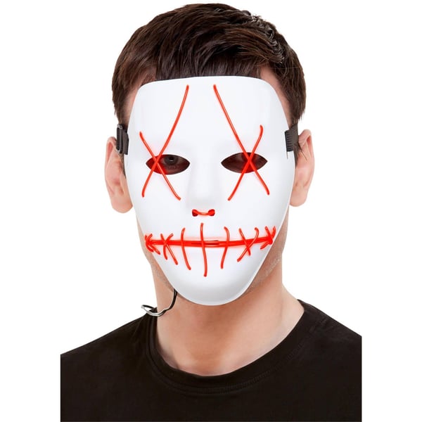 Smiffys Unisex Adult Stitch Face Light Up Mask