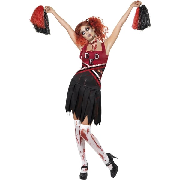 Smiffys Womens/Ladies High School Horror Cheerleader Costume