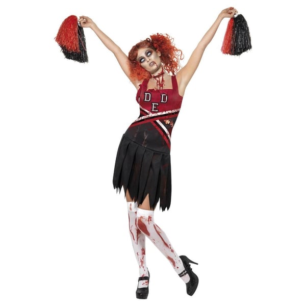 Smiffys Womens/Ladies High School Horror Cheerleader Costume