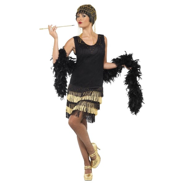 Smiffys Womens/Ladies 1920s Flapper Costume Dress
