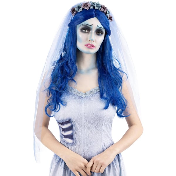Corpse Bride Emily Peruk för kvinnor/damer