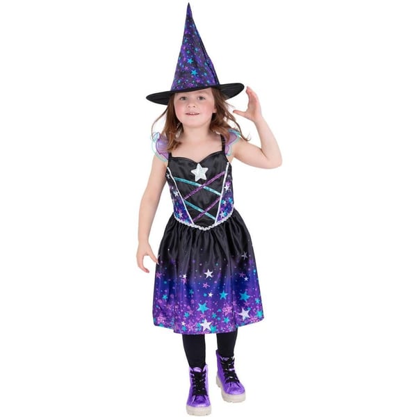 Smiffys Girls Starry Night Witch Costume Set