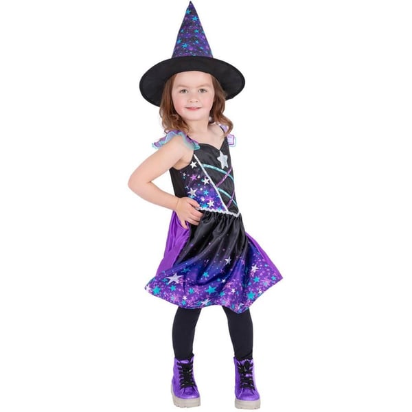 Smiffys Girls Starry Night Witch Costume Set