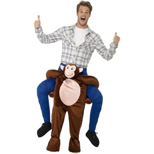 Smiffys Unisex Adult Monkey Piggy Back Costume