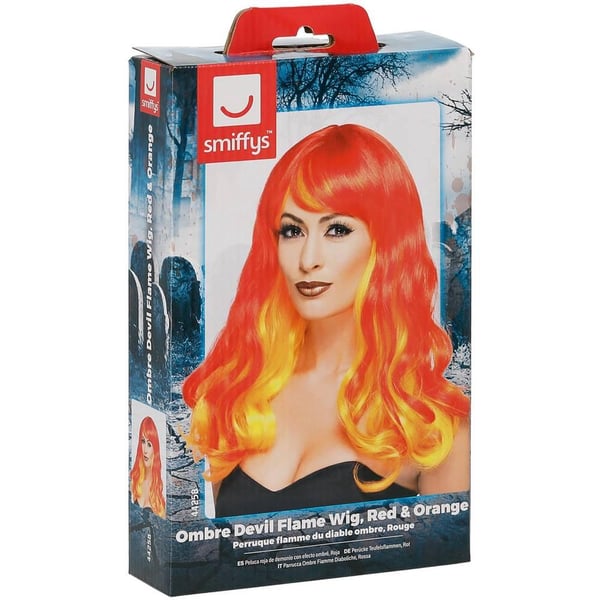 Smiffys Womens/Ladies Devil Flame Ombre Wig