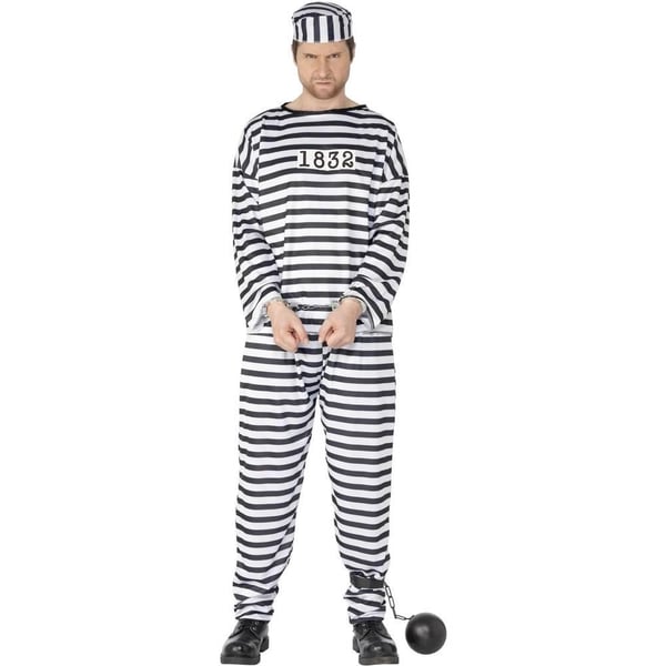 Smiffys Fångdräkt för män