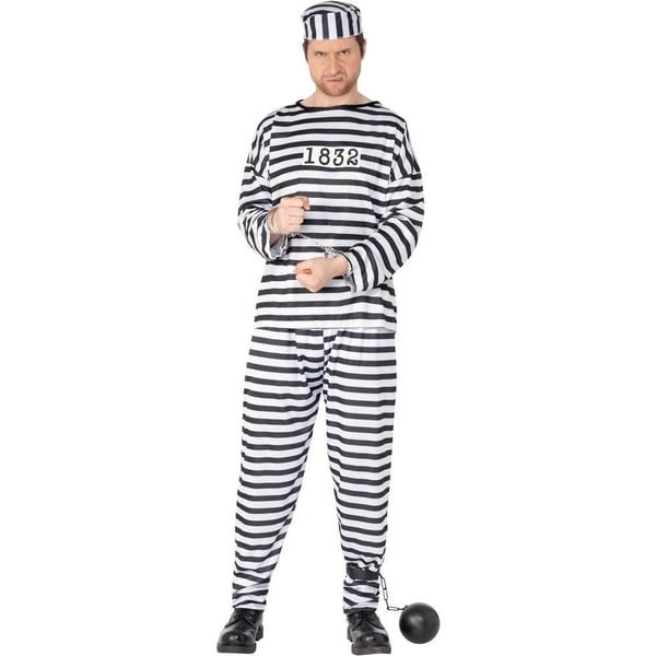 Smiffys Fångdräkt för män