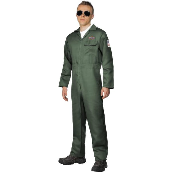 Smiffys Mens Aviator Costume Jumpsuit
