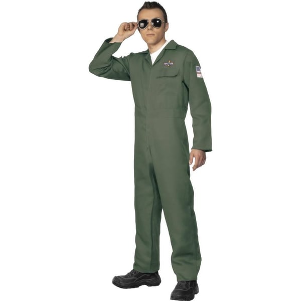 Smiffys Mens Aviator Costume Jumpsuit
