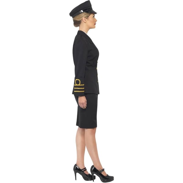 Smiffys Womens/Ladies Navy Officer Costume Set