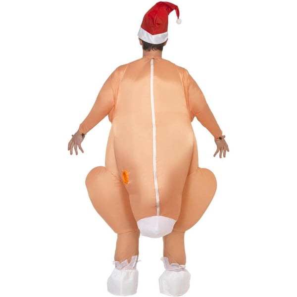 Smiffys Unisex Adult Roast Turkey Christmas Inflatable Costume Set