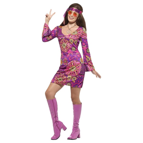 Smiffys Womens/Ladies Woodstock Hippie Costume Set