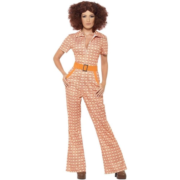 Smiffys Dam/Kvinnor Autentisk 70-tals Chic Bodysuit