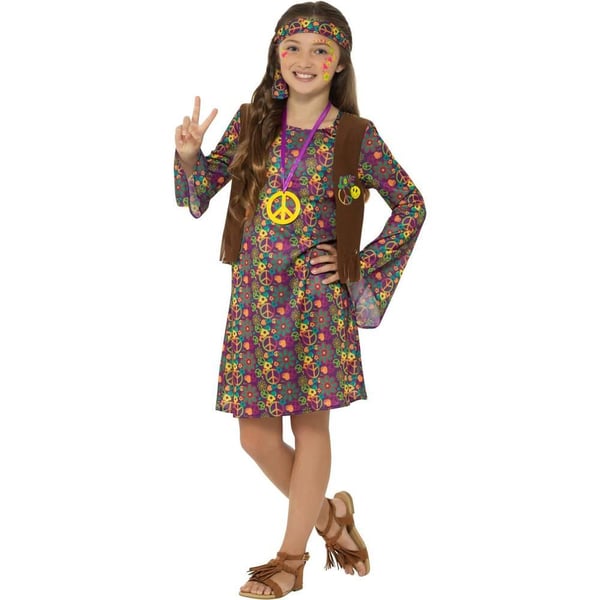 Smiffys Girls Hippie Costume Set