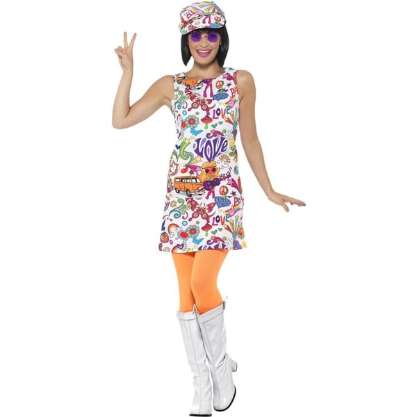 Smiffys Womens/Ladies 60s Groovy Chick Costume Set